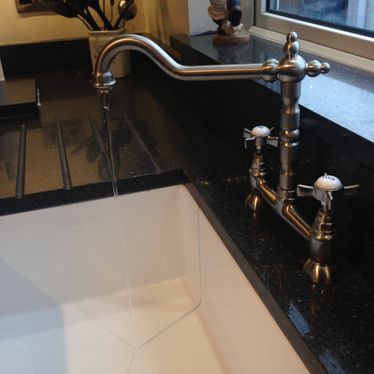 Baroc Bridge Brushed Steel Traditional French Style Tap