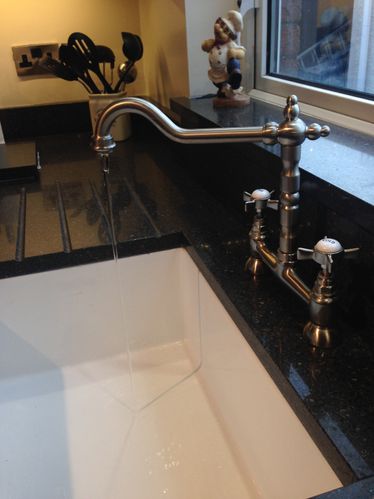 Baroc Bridge Brushed Steel Traditional French Style Tap
