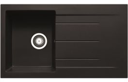 A Prima+ 1 bowl inset sink in Black