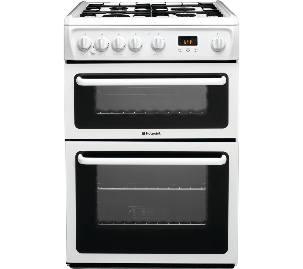 Hotpoint 60cm Gas Cooker with Variable Gas Grill - White