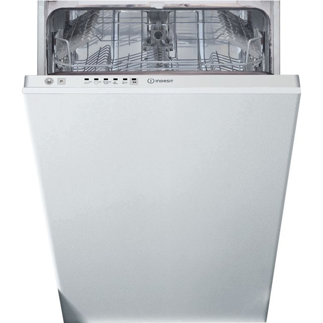 Indesit DSIE2B10UKN Integrated dishwasher: slim, white colour