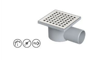 Maxiflow Shower Gully 150mm x 150mm - Stainless Steel