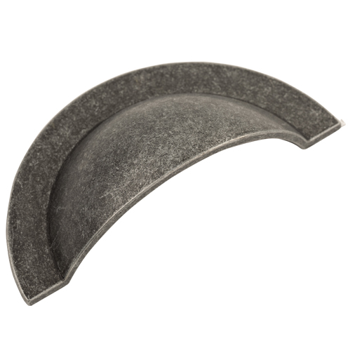 Round cup handle - polished pewter