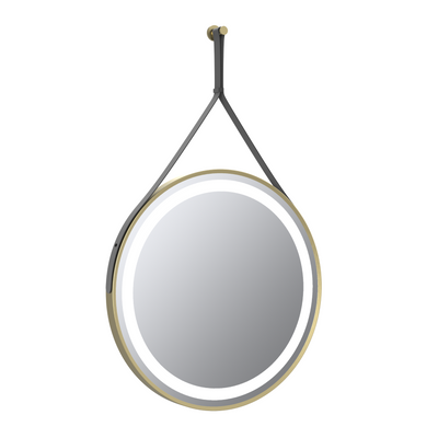 Brushed Brass - Delilah LED Round Touch Mirror - 600 x 40mm