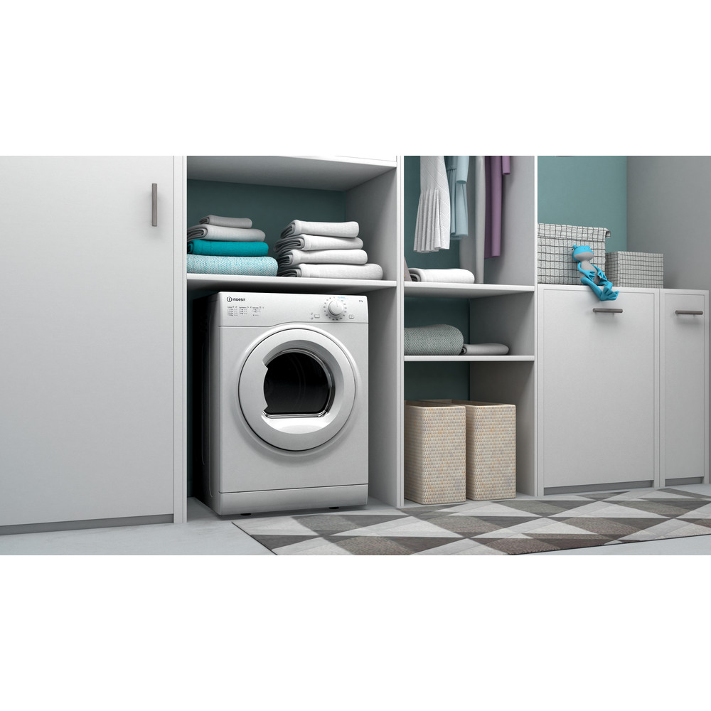 INDESIT Air-vented tumble dryer: freestanding, 8,0kg - White - I1D80WUK