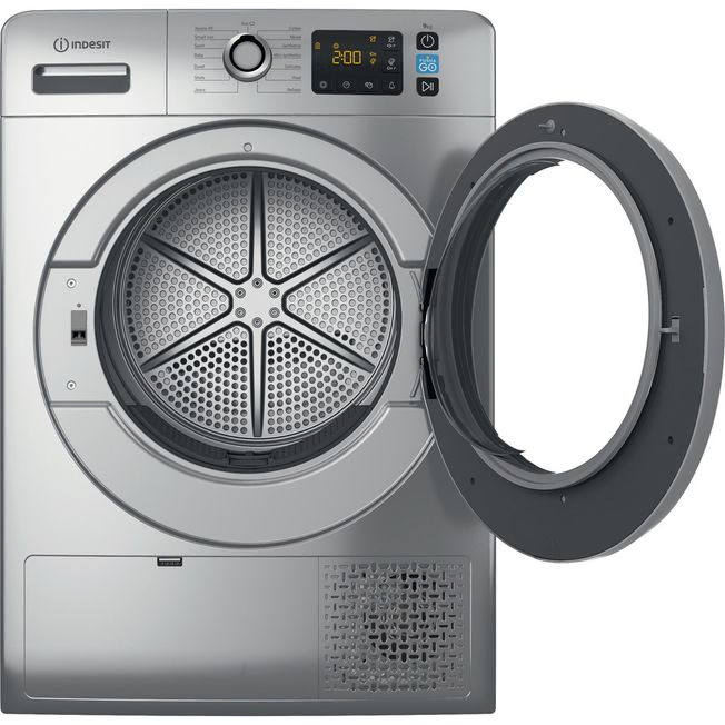 Heat Pump Tumble Dryer: Freestanding, 9,0kg - YTM1 92SSXUK - Silver