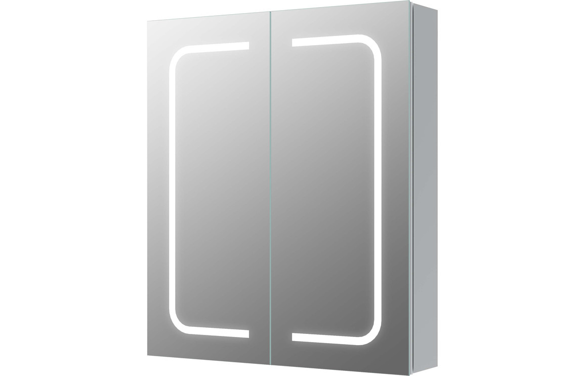 Rika 600mm 2 Door Front-Lit LED Mirror Cabinet