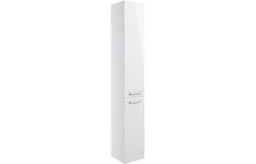 Volta 350mm Floor Standing 2 Door Tall Unit - White Gloss