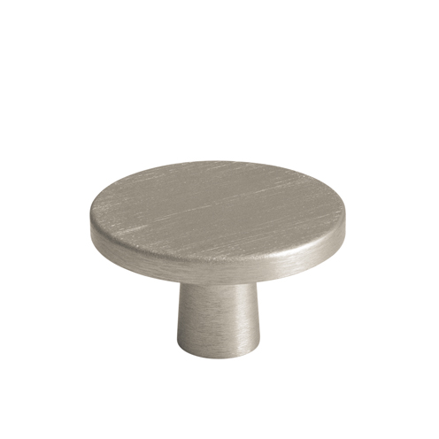  Round flat knob - inox look