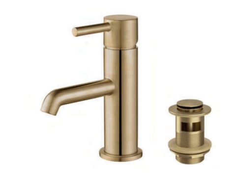 CHEPSTOW BRUSHED BRASS MONO MIXER TAP & WASTE