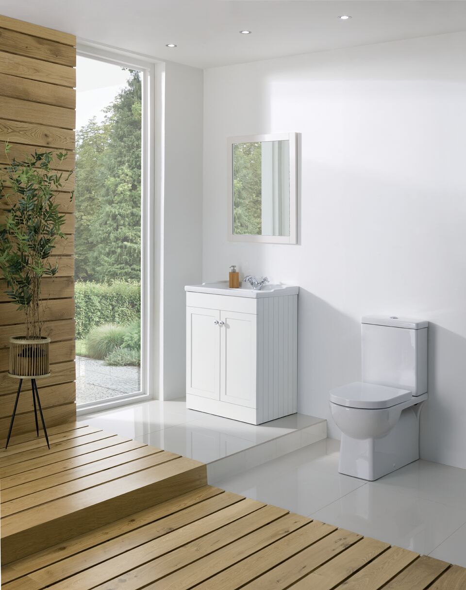 Bathroom Furniture, 600mm Unit - Matt White, STRABANE WHOLESALE LTD, Strabane, Co. Tyrone
