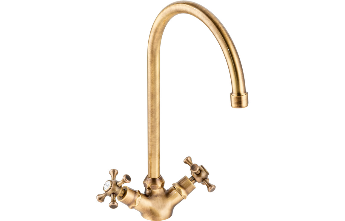 Abode Burford Monobloc Mixer Tap - Antique Brass