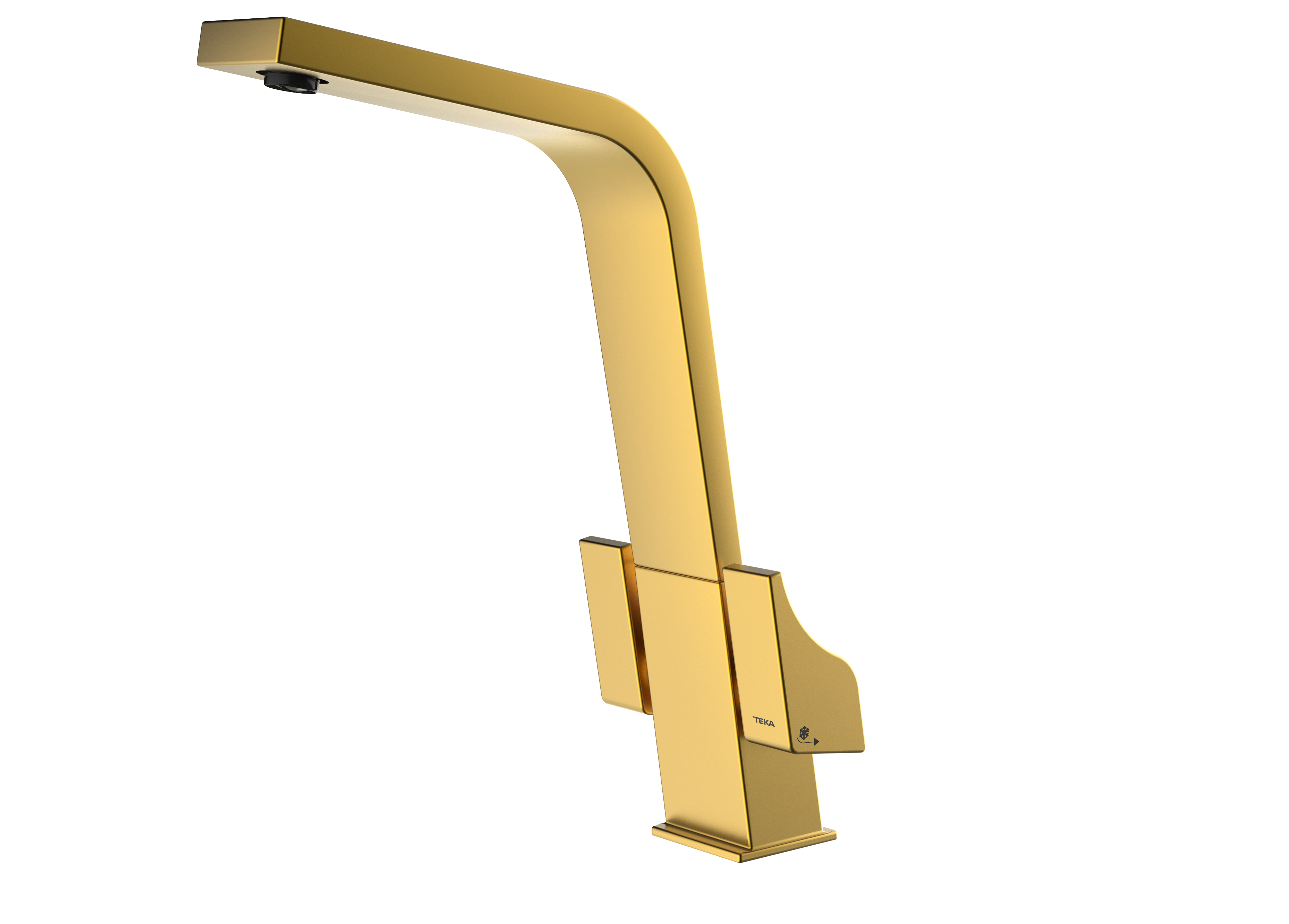 TEKA Brushed Brass Metallic Edition two handles tap with swivel spout