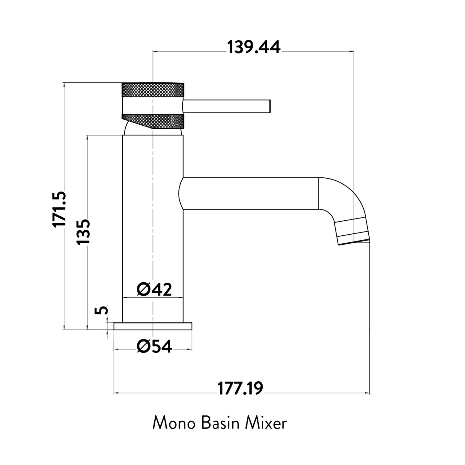 Core Mono Basin Mixer Black