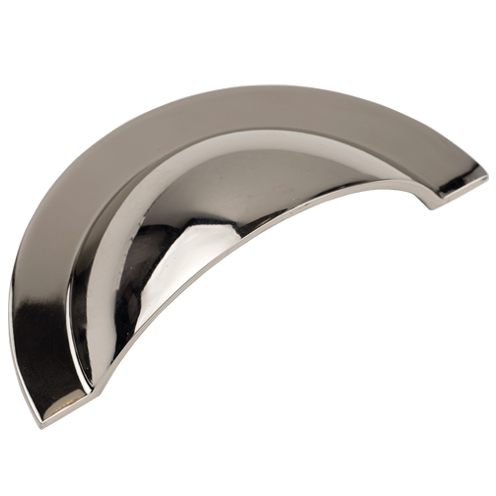 Round cup handle - polished nickel