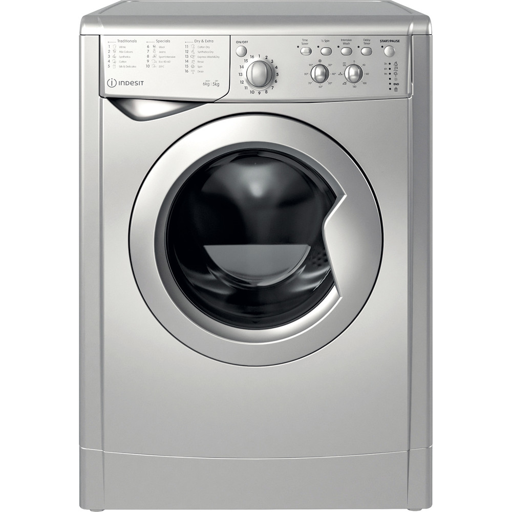  INDESIT Freestanding washer dryer: 6,0kg - IWDC 65125 S UK N