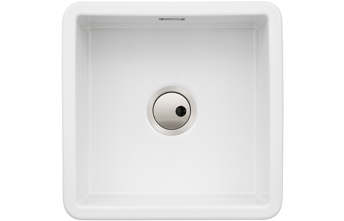 An Abode Sandon 1 bowl undermount sink in White