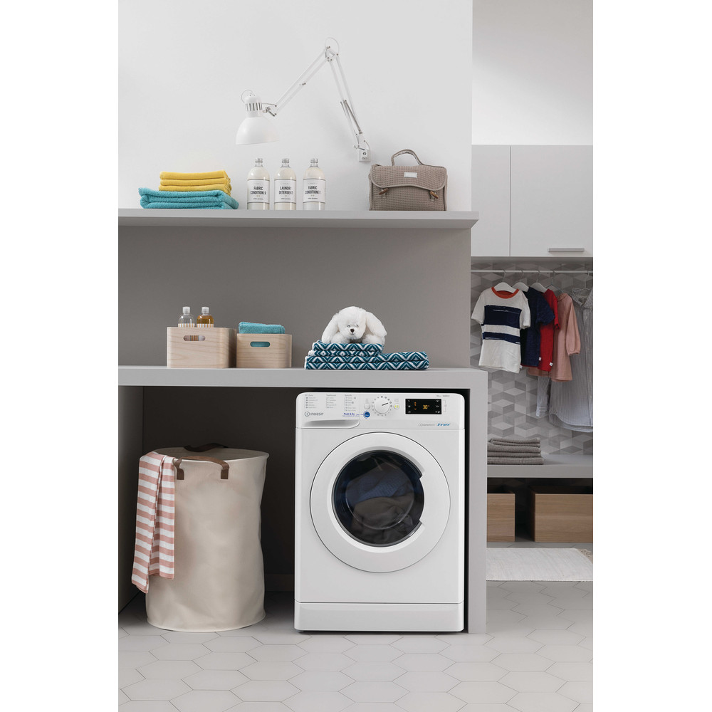 INDESIT Freestanding Innex Washer 7kg 1400spin Push Go - BWE71452WUKN