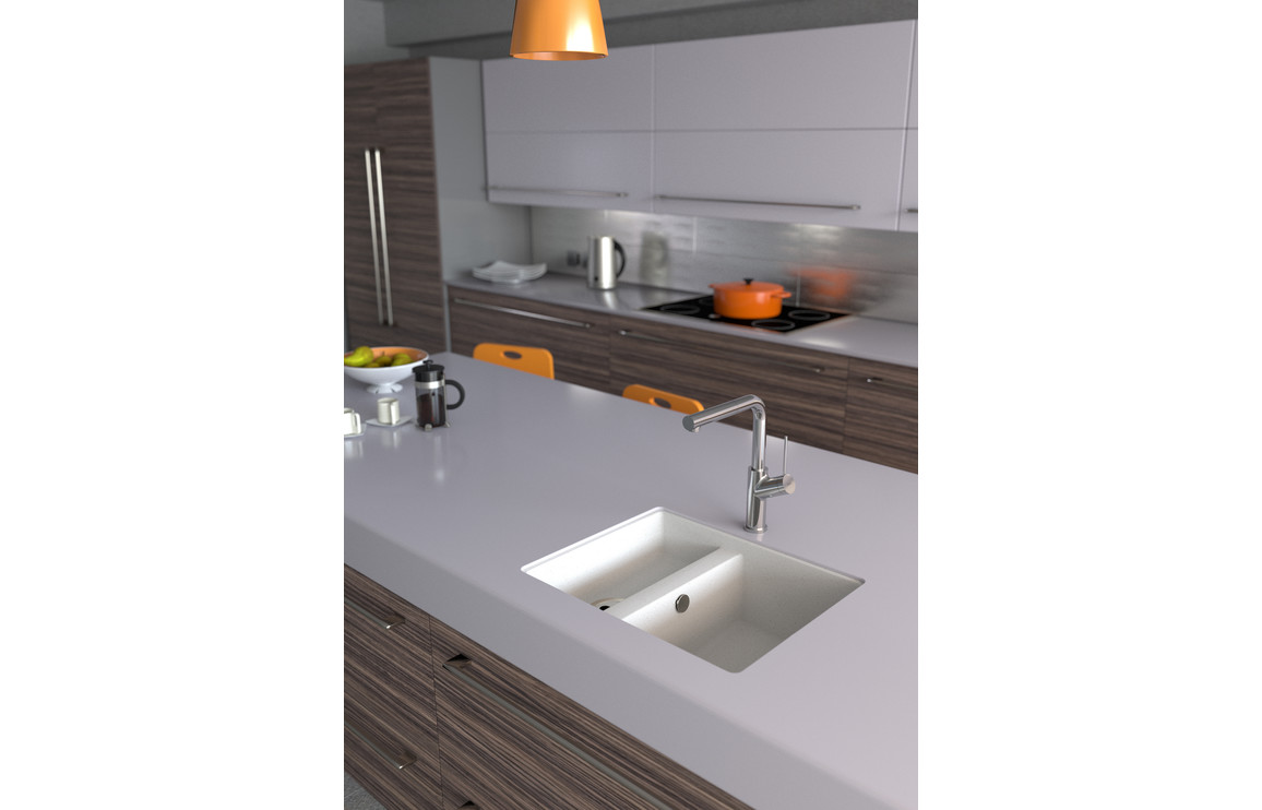 Abode Matrix Sq GR15 1.5B Granite Inset/Undermount Sink 