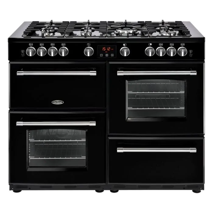 Belling Farmhouse FH110DFTBK Dual Fuel Range Cooker