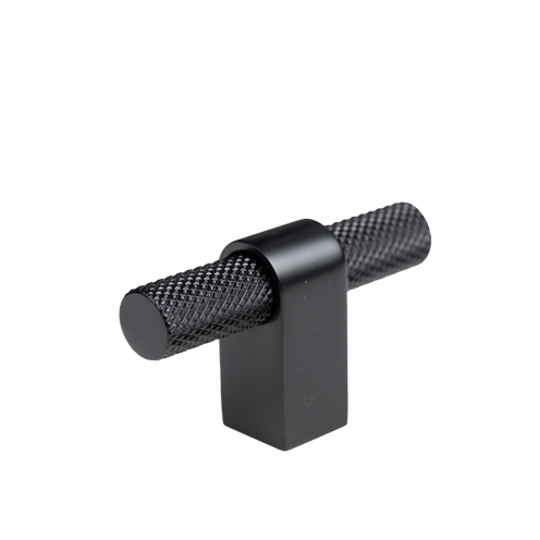 Knurled t bar - matte black