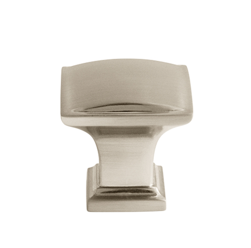 Square knob - satin nickel