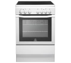 Indesit Electric Cooker with Electric Grill and Ceramic Hob, I6VV2A(W)/UK - White 