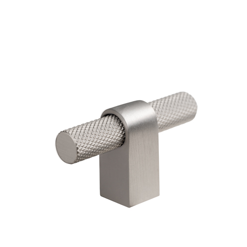  Knurled t bar - brushed nickel