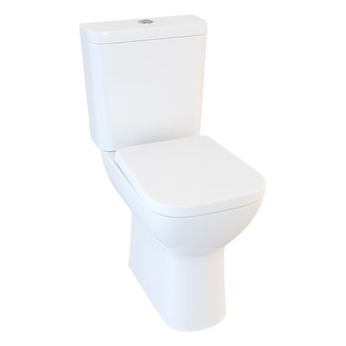 Atlas Comfort Height Square CC WC With Soft Close Seat Combi Pack