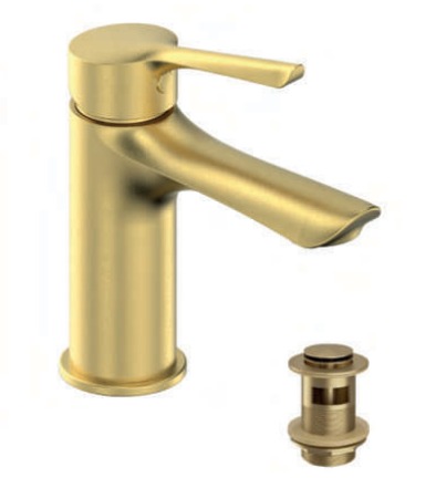 NEFYN BRUSHED BRASS MIXER TAP & WASTE