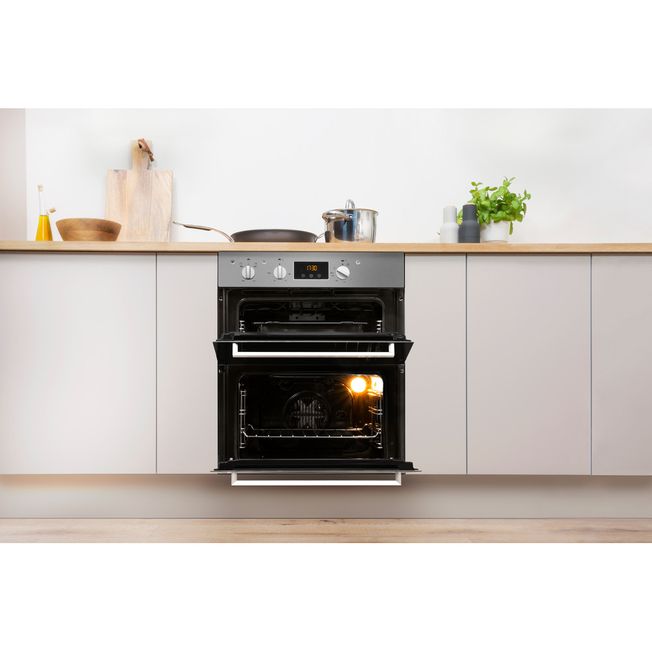 Indesit Built Under double oven: electric - IDU6340IX