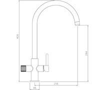 Abode Puria Aquifier Mixer Tap - Brushed Nickel