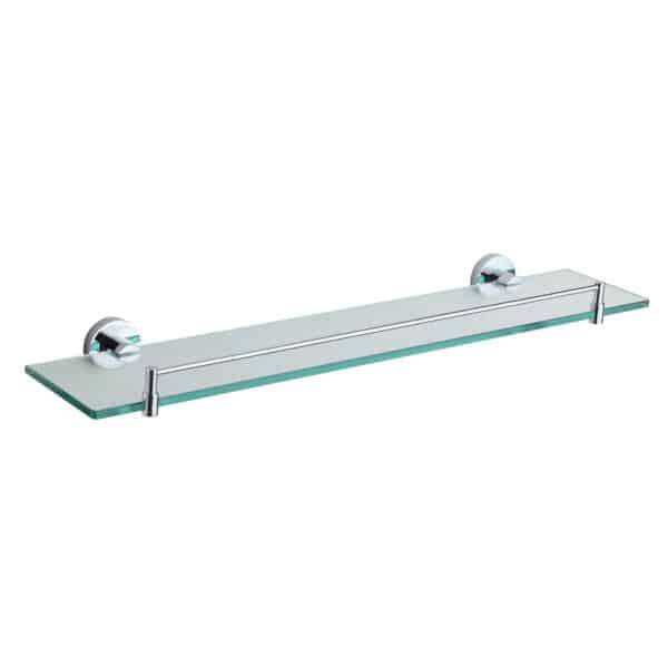 CHROME WALL MOUNTED BATHROOM VANITY SHELF 50CM WIDE MODERNITY