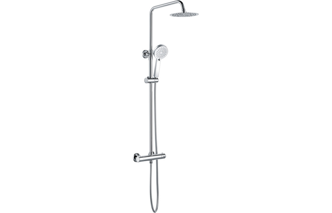 Vela Thermostatic Bar Mixer w/Riser & Overhead Kit