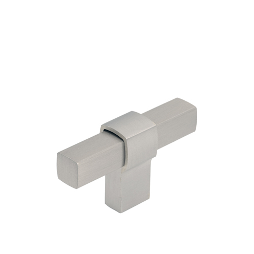 Square t bar - brushed nickel