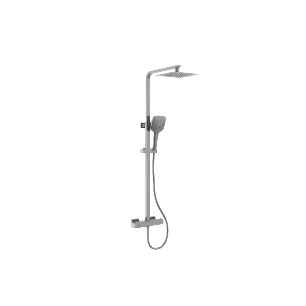 Gunmetal Square Menai PremiumThermostatic Overhead Shower Kit