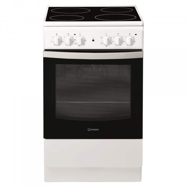 INDESIT Electric freestanding cooker: 50cm - White