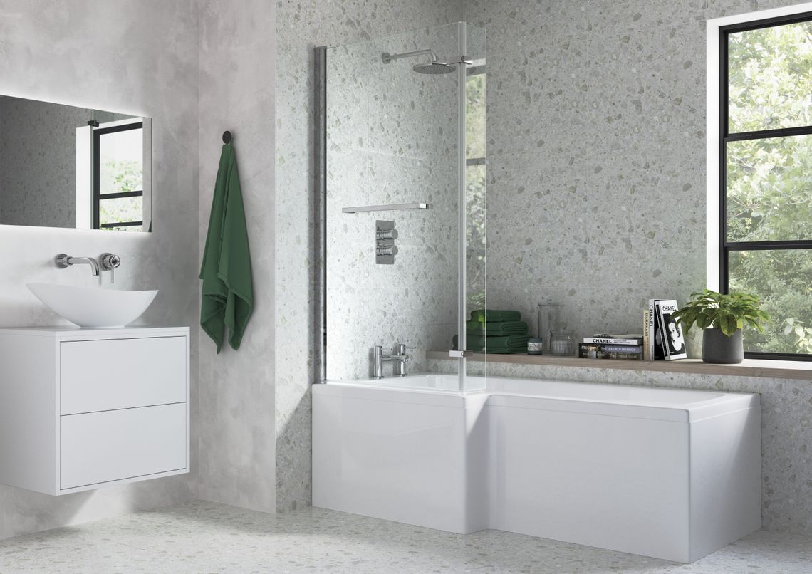 Glass Bath Screen, Strabane Wholesale Ltd, Strabane, Co. Tyrone