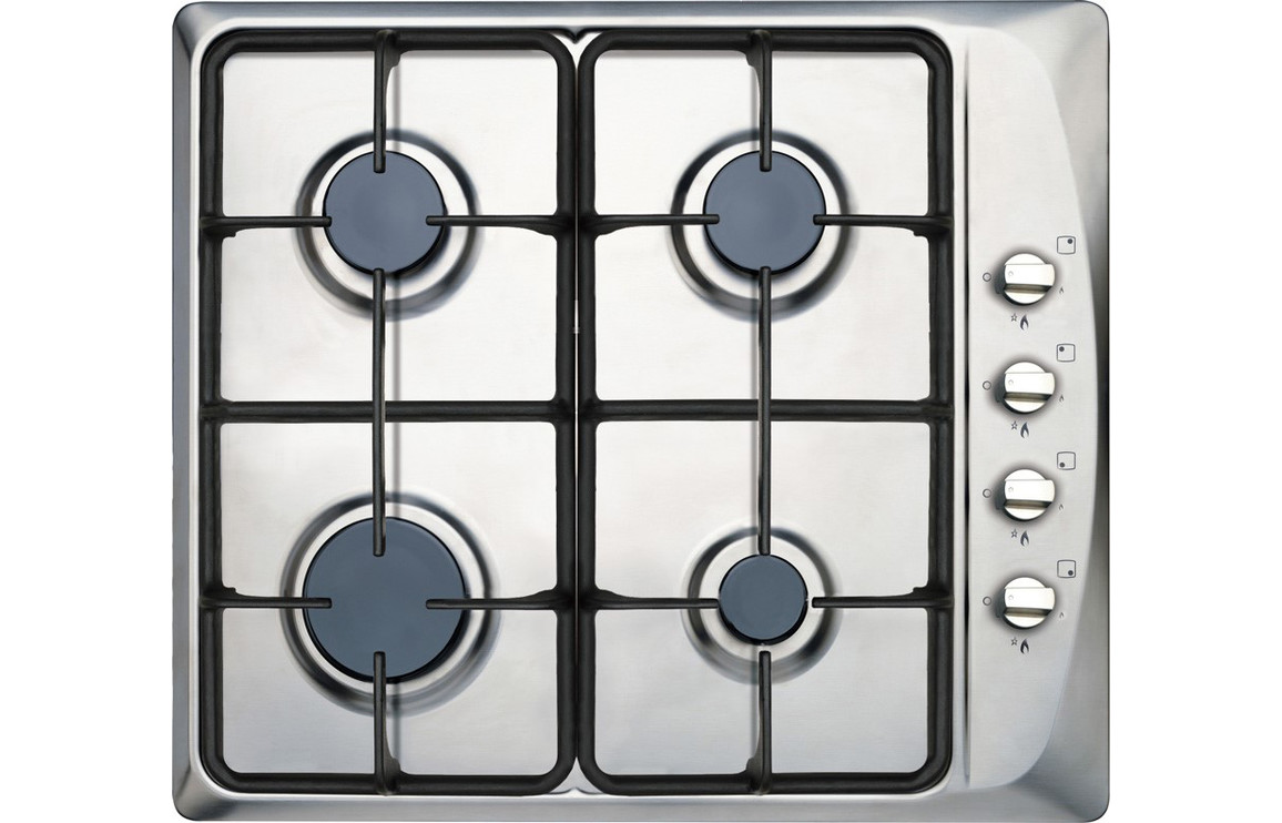 Prima 60cm Gas Hob (Cast Iron) - St/Steel - PRGH104 