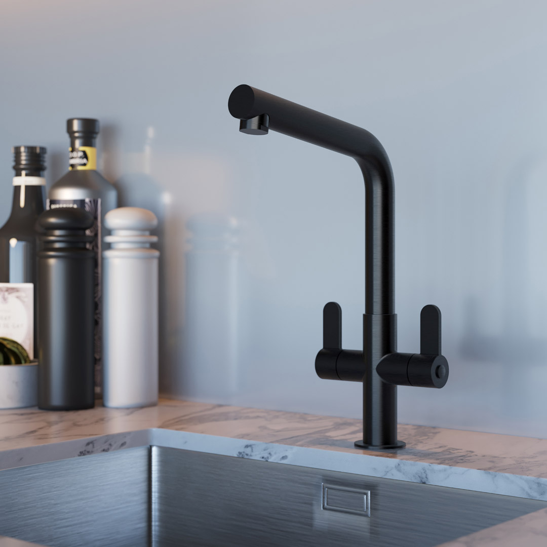 Oda Monobloc Mixer Tap - Brushed Black