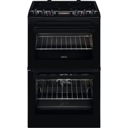 Zanussi ZANUSSI 55cm Electric Hob Double Cooker - BLACK 