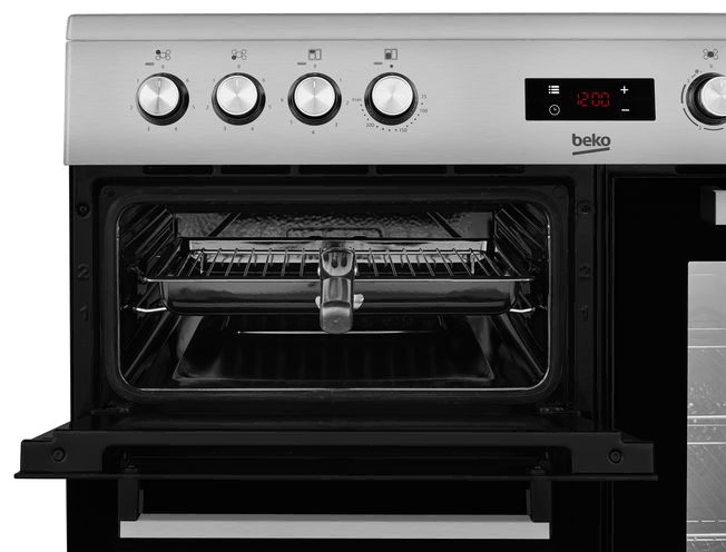 Beko Freestanding 100cm double oven range cooker KDVC100X