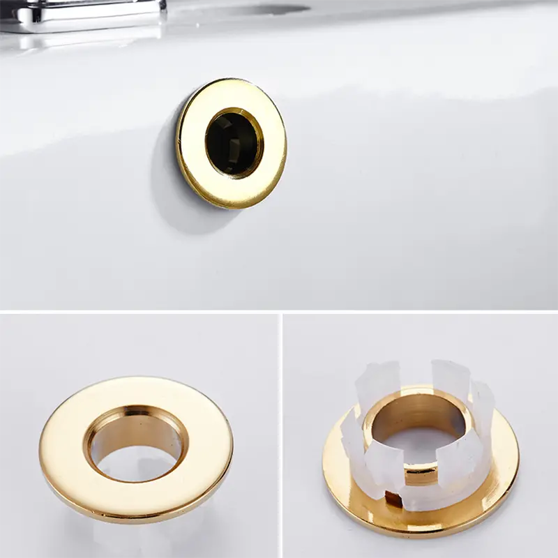 Basin Sink Overflow Cover - GOLD