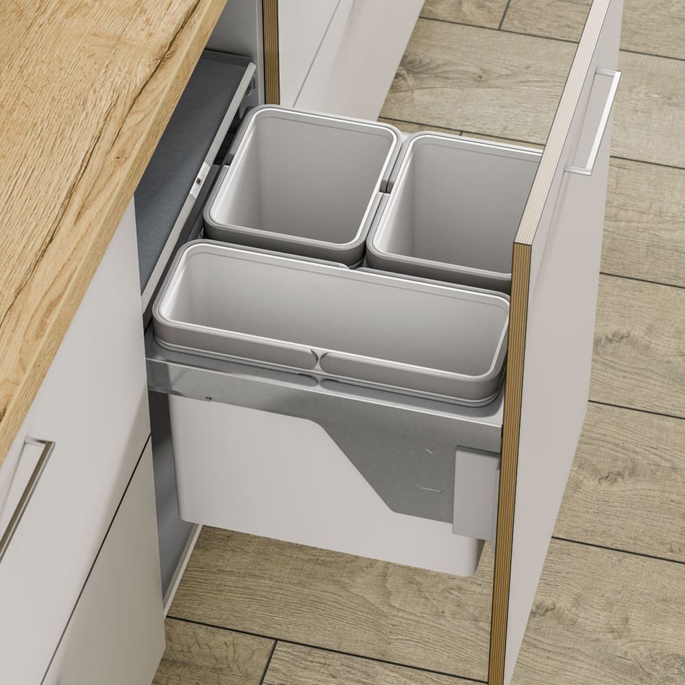 Innostor Plus, Pull Out Waste Bin, Segregated To Suit 500mm Wide Unit