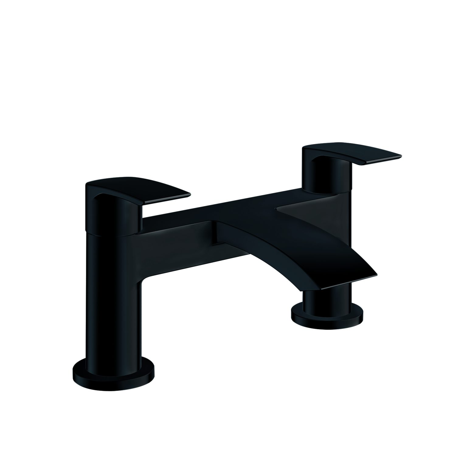 Belini Matt Black Deck Mounted Bath Filler