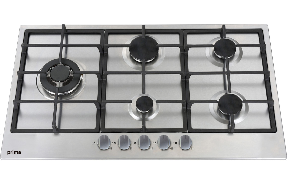 Prima 90cm Gas Hob (Cast Iron) - St/Steel - PRGH116