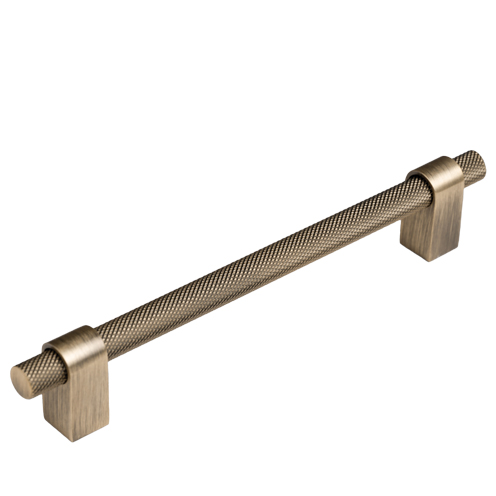 Knurled bar - antique brushed brass 160CC