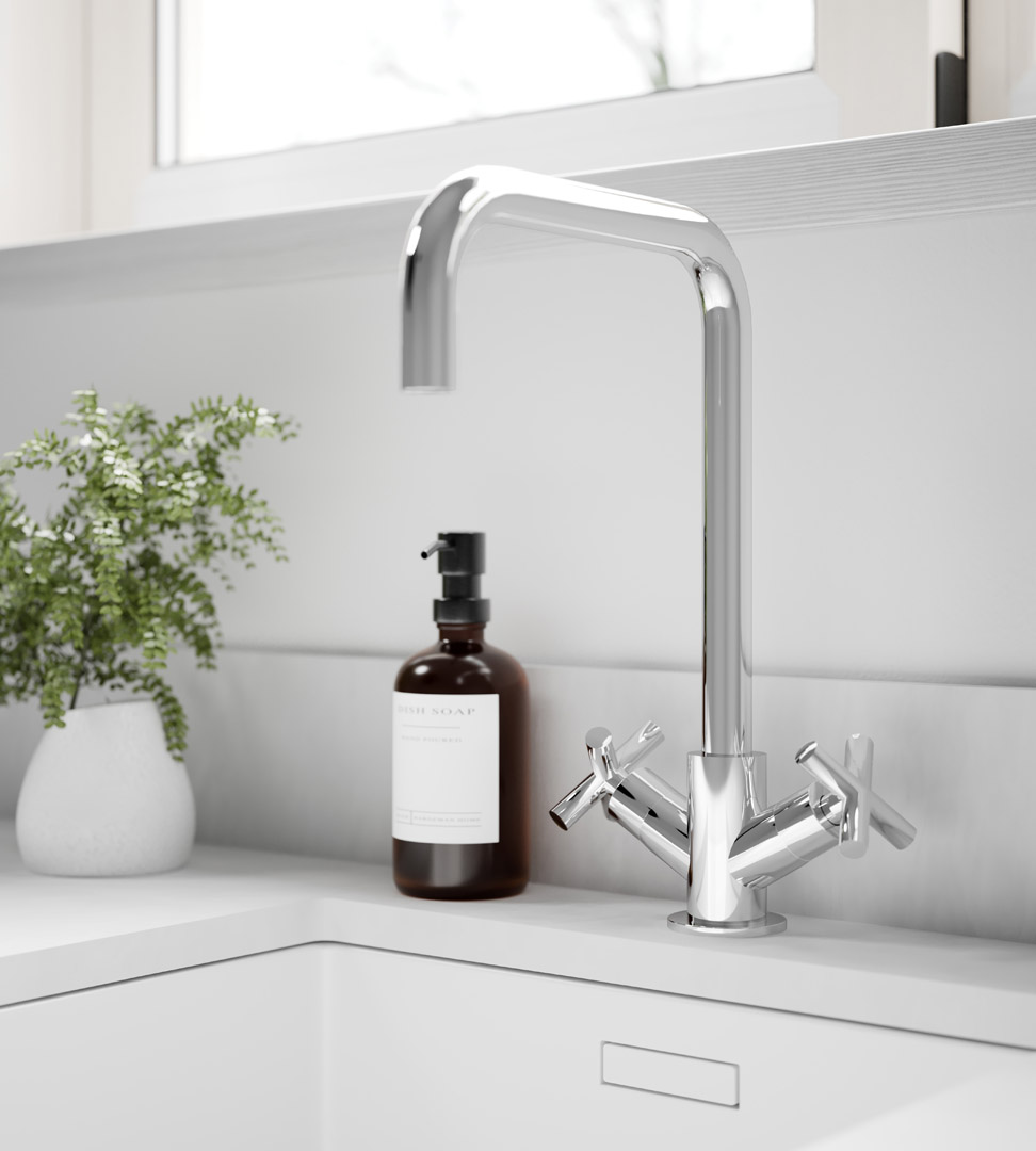 Isak Monobloc Mixer Tap - Chrome