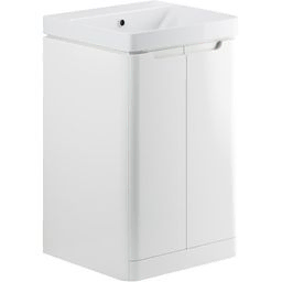 Lambra 500mm 2 Door Floor Standing Cloakroom Basin Unit