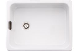 An Abode Belfast 1 bowl undermount sink in White